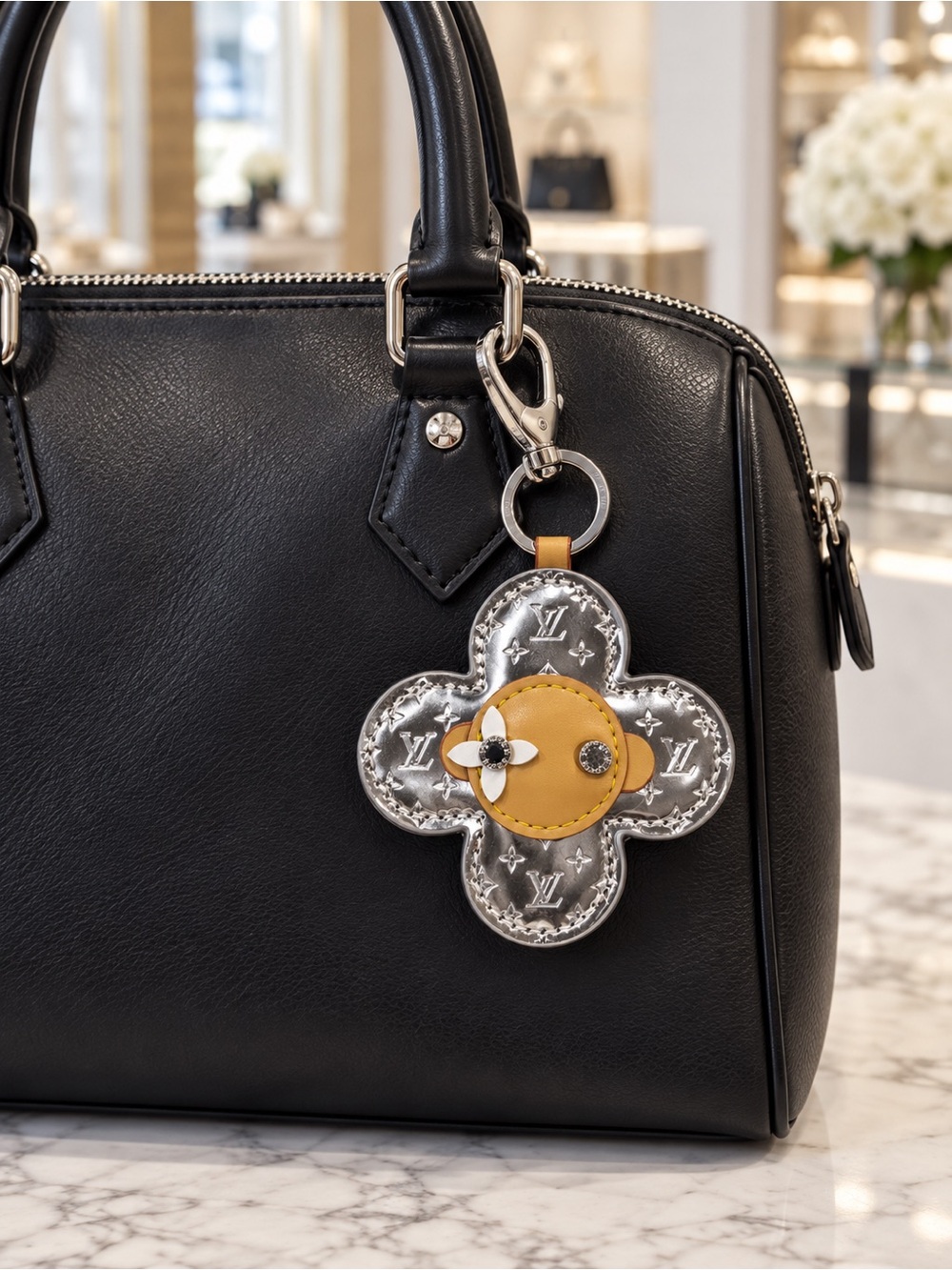 Flower bag charm